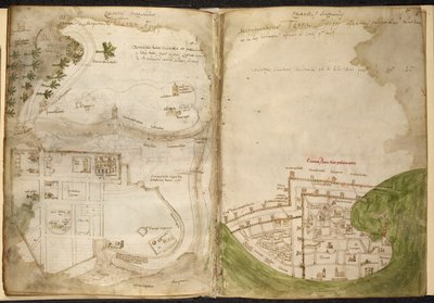 Maps of Jerusalem and Acre, from Marino Sanudo Torsello, 