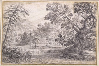 A Wooded River Landscape, c.1650 by Pietro da Cortona