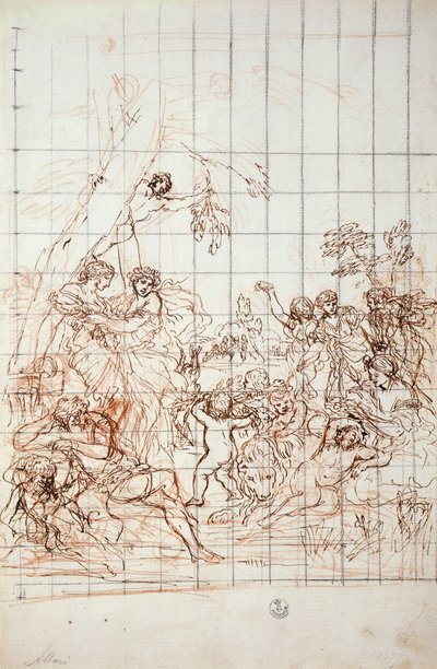 Study for the Golden Age fresco by Pietro da Cortona