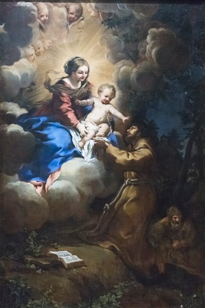 Vision of Mary to St Francis by Pietro da (1596 1669) Cortona