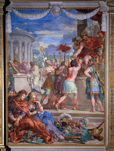 Allegory of the Four Ages, the Bronze Age Fresco by Pietro da Cortona (1637) Palatine Gallery, Palazzo Pitti, Florence by Pietro da Cortona