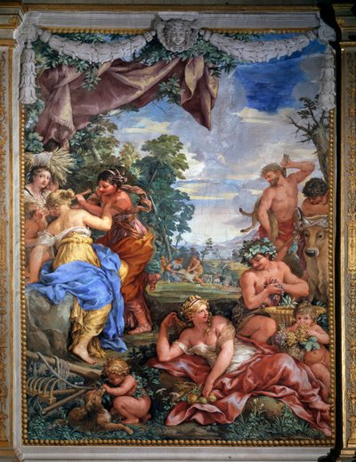 Allegory of the Four Ages, the Silver Age Fresco by Pietro da Cortona (1637) Palatine Gallery, Palazzo Pitti, Florence by Pietro da Cortona