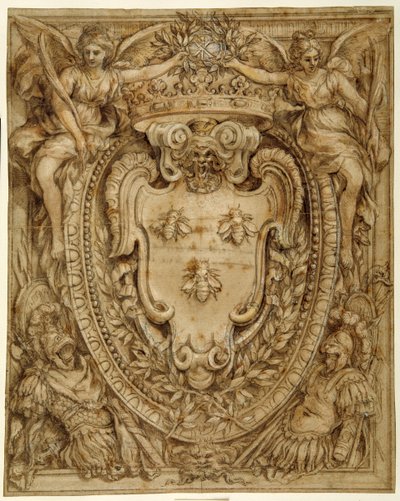 Arms of Don Taddeo Barberini, Principe di Palestrina by Pietro da Cortona