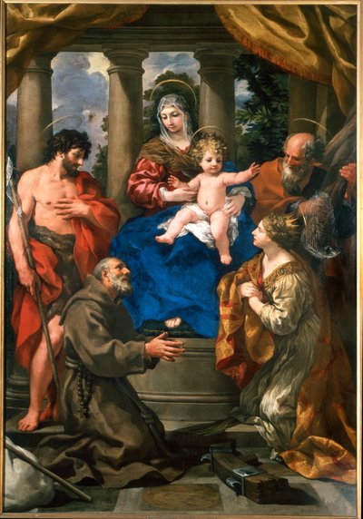 Madonna and Child with St. John the Baptist, St. Felix of Cantalice, St. Andrew and St. Catherine of Alexandria by Pietro da Cortona