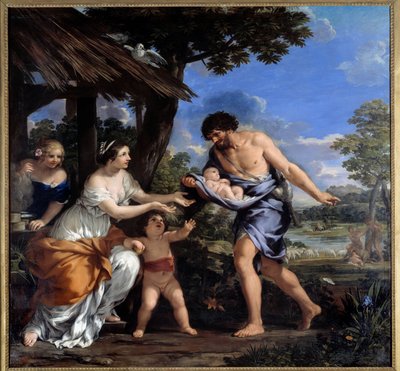 Romulus and Remus Collected by Faustulus and His Wife Acca Laurentia by Pietro da Cortona