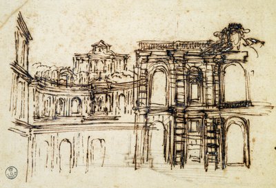 Study for theatre in Palazzo Pitti in Florence by Pietro da Cortona