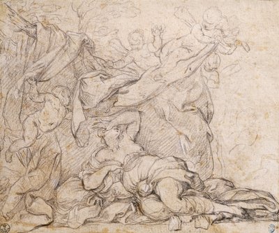 Venus, study for Triumph of Divine Providence, fresco on vault in hall at Palazzo Barberini, Rome by Pietro da Cortona