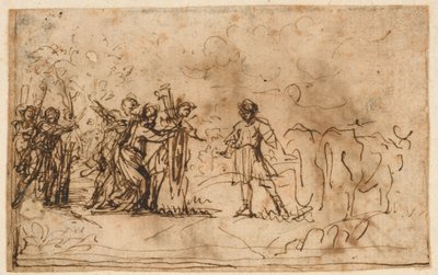 Cincinnatus Summoned from the Field (study) by Pietro da Cortona