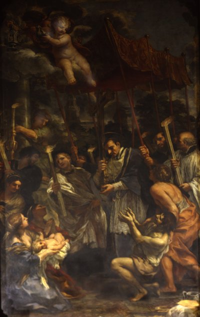 Saint Charles Carrying the Holy Nail in Procession During the Plague by Pietro da Cortona