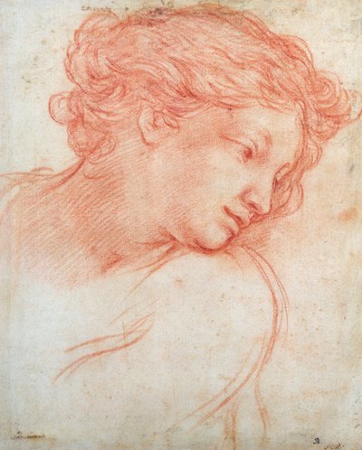 Study of a Head of a Girl by Pietro da Cortona