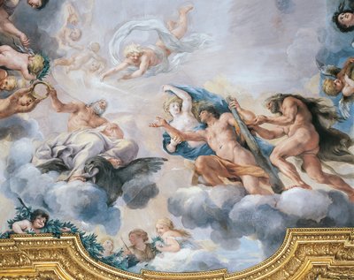 Cosimo I Receiving Crown of Immortality from Jupiter, by Pietro da Cortona and Ciro Ferri, Fresco by Pietro da & Ferri Ciro (1634 89) Cortona