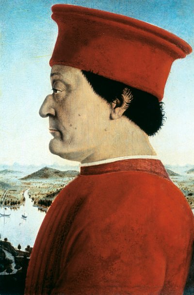 Portrait of Federico da Montefeltro, Duke of Urbino, c. 1465 by Pietro della Francesca
