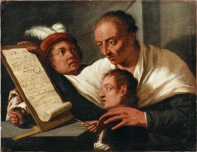 A Teacher with Two Schoolboys by Pietro della Vecchia