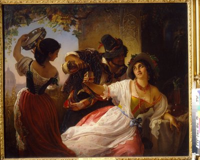 October Festival in Rome by Pimen Nikitich Orlov