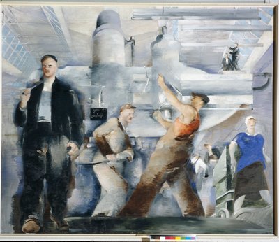 The Mounting of a workshop by Pyotr Vladimirovich Williams (1902-1947) by Piotr Vladimirovich Williams