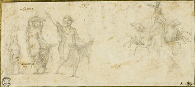 Sketches after the Antique: Bacchic Revels; Neptune in His Chariot by Pirro Ligorio