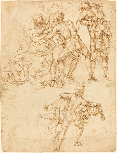 Studies for the Rape of the Sabine Women by Pirro Ligorio