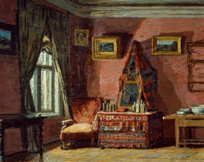 The Bedroom in the House of Composer Pyotr I. Tchaikovsky by Pjotr Iwanowitsch Petrowitschew