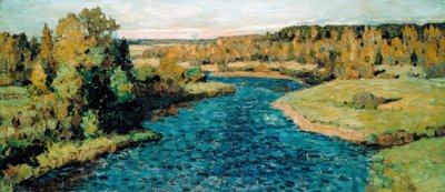 River in Autumn by Pjotr Iwanowitsch Petrowitschew