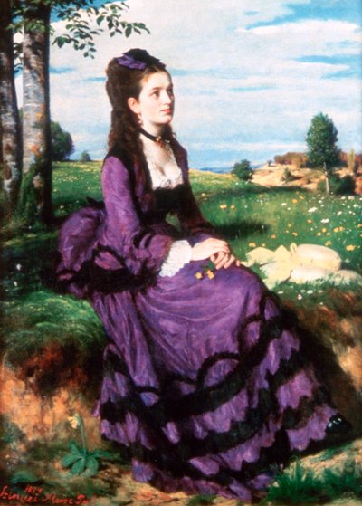 Lady in Violet by Pál Szinyei Merse