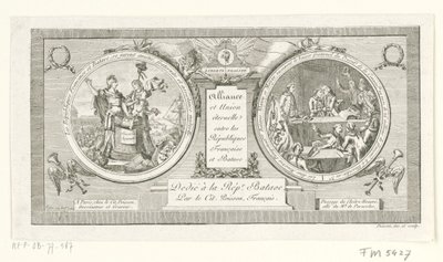 Medallion on the Alliance between the French and Batavian Republics, 1795 by Poisson