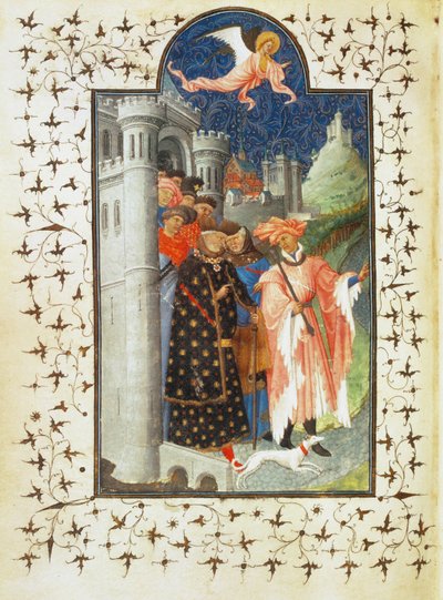 Duke Jean de Berry Leaves His Castle for a Voyage by Pol de Limbourg