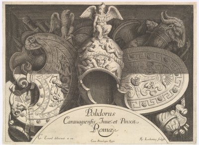 Weapon Trophies after the Façade of Palazzo Milesi in Rome by Polidoro da Caravaggio