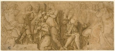 Family of Darius before Alexander; Prisoners before a Senator by Polidoro da Caravaggio