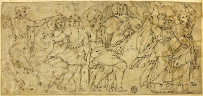 Men and Women Carrying Barrels and Bundles by Polidoro da Caravaggio