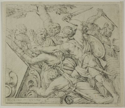 Soldiers of Cyrus Tearing Apart the Army of Spargabise by Polidoro da Caravaggio