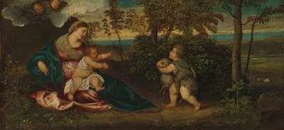 Madonna and Child and the Infant Saint John in a Landscape, 1540-1550 by Polidoro da Lanciano