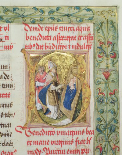 Blessing of the Virgin Mary and Child from the Pontifical of Bishop Erasmus Ciolek, c.1510 by Polish School