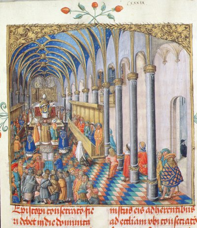 Consecration of the Bishop from the Pontifical of Bishop Erasmus Ciolek, c.1510 by Polish School
