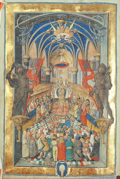 Enthronement of the King of Poland from the Pontifical of Bishop Erasmus Ciolek, c.1510 by Polish School