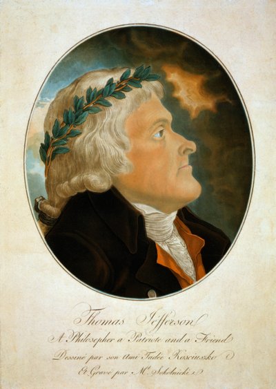 Profile Portrait of Thomas Jefferson, c.1799 by Polish School