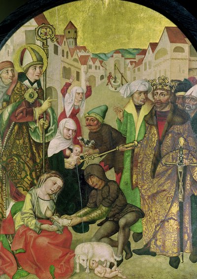 St. Stanislas (1030-79) Watching the Punishment of Unfaithful Wives as Commanded by King Boleslas II (1039-81) by Polish School