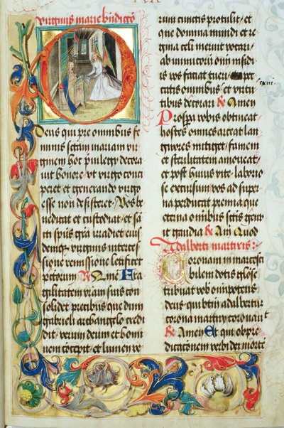 The Annunciation from the Pontifical of Bishop Erasmus Ciolek, c.1510 by Polish School