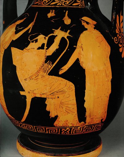 Two Women, One Playing the Lyre by Polygnotos Polygnotos