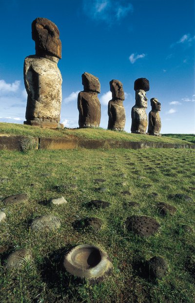 Moai Statues, Rapa Nui National Park, Easter Island, Chile by Polynesian Polynesian
