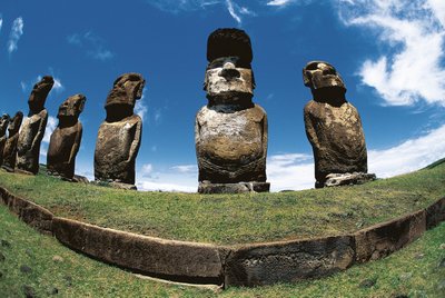 Moai Statues, Rapa Nui National Park, Easter Island, Chile by Polynesian Polynesian