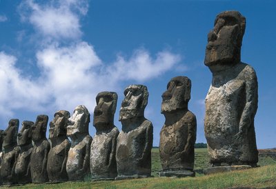Moai Statues, Rapa Nui National Park, Easter Island, Chile by Polynesian Polynesian