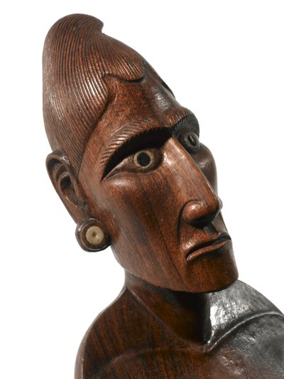 Female figure (moai papa) from Rapa Nui (Easter Island) (detail) by Polynesian School