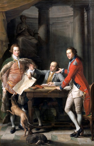 Sir Watkin Williams Wynn, Thomas Apperley, and Captain Edward Hamilton by Pompeo Batoni