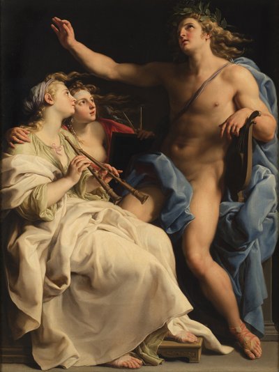 Apollo, Music and Geometry by Pompeo Girolamo Batoni