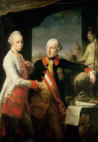 Kaiser Joseph II (1741-90), and the Grand Duke Leopold of Tuscany by Pompeo Girolamo Batoni