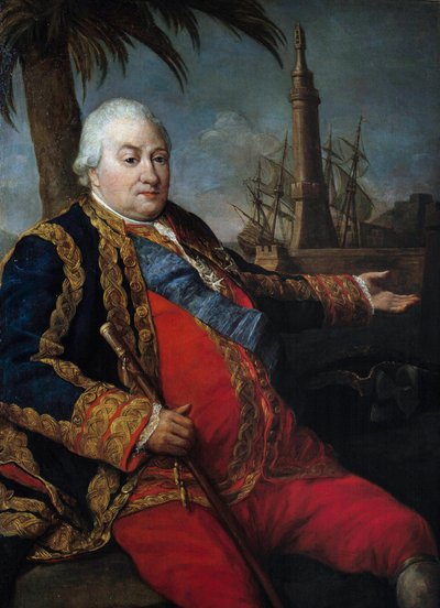 Portrait of Pierre Andre de Suffren de Saint Tropez by Pompeo Girolamo Batoni