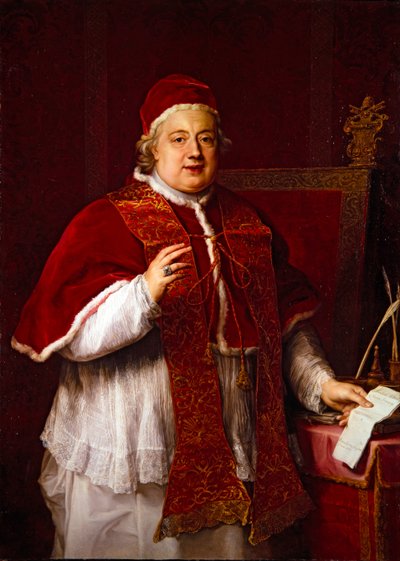 Portrait of Pope Rezzonico (Clement XIII) by Pompeo Girolamo Batoni
