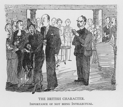The British Character, Importance of Not Being Intellectual (litho) by Pont