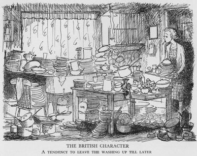 The British Character, A tendency to leave the washing up till later by Pont