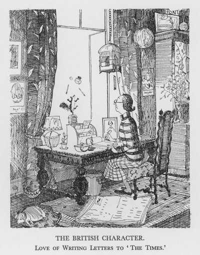 The British Character, Love of Writing Letters to 